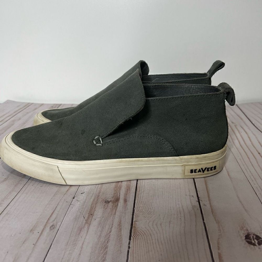 SeaVees Huntington Middie Suede Blue Gray Slip On Sneakers
